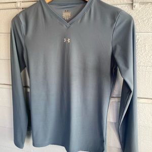 Under Armour athletic light blue long sleeve shirt, size large but runs small